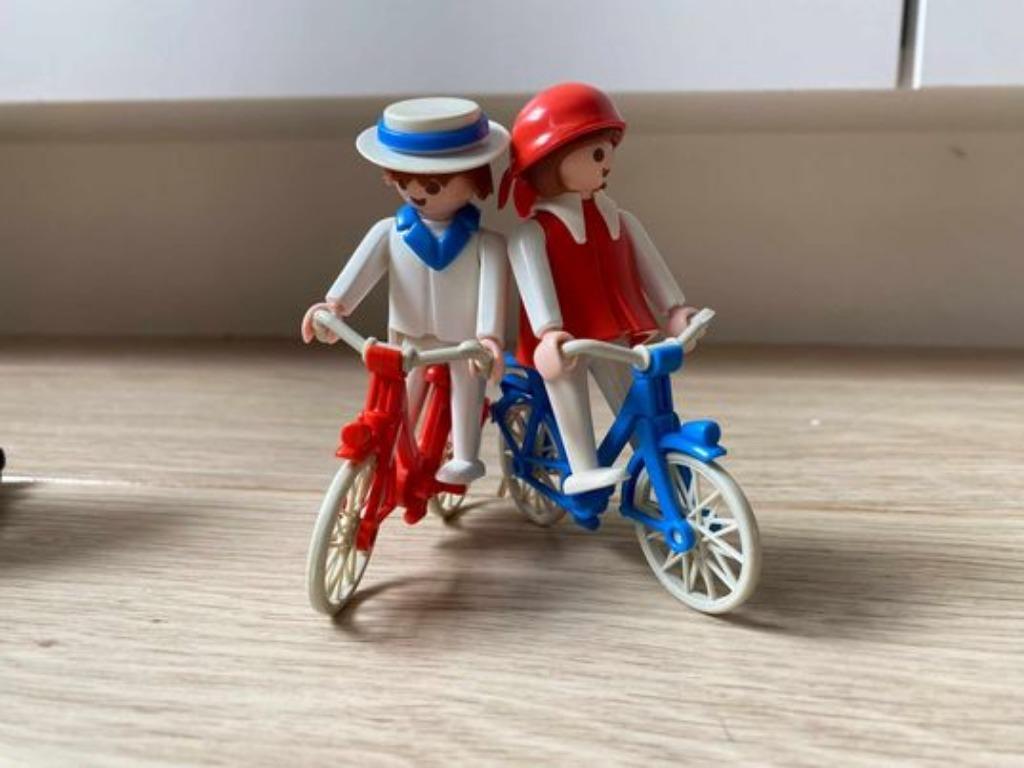 cyclistes playmobil, Enlèvement ou Envoi, Utilisé, Playmobil en vrac