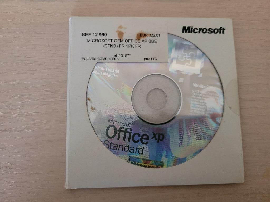 logiciel microsoft office xp standard et busness 2002, Enlèvement ou Envoi, Comme neuf, Windows