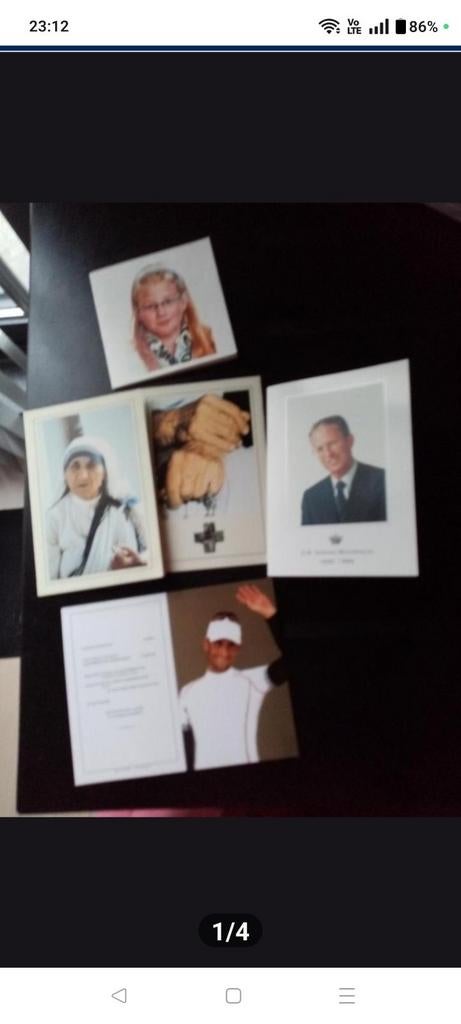 Cartes de prière, VDB Frank, vendues, pour les 3 ensemble, Enlèvement