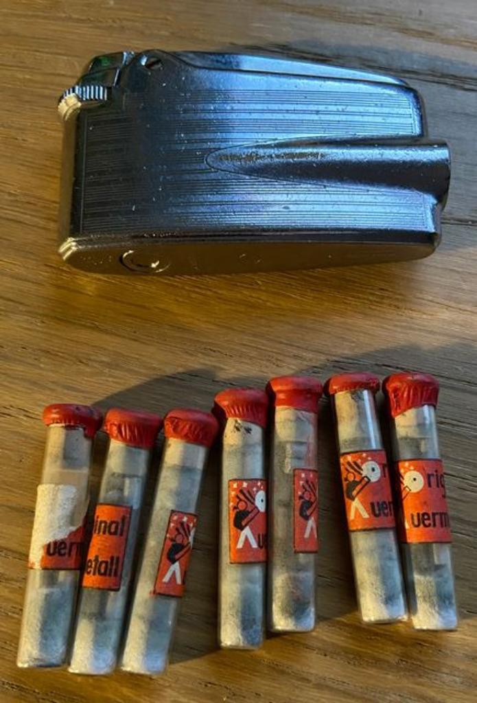 Originele 60's aansteker Ronson Variflame+7buisjes vuursteen, Enlèvement ou Envoi, Utilisé, Briquet