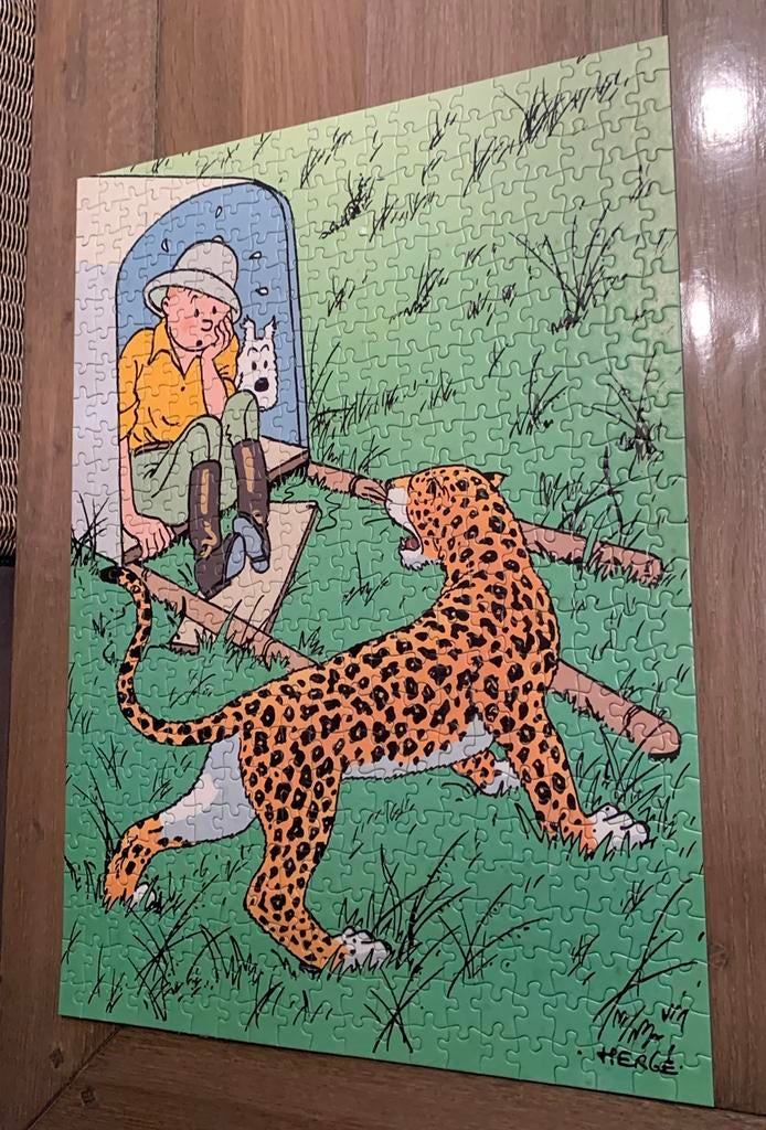 Puzzle 500 pièces Tintin en Afrique 1993 Tintin, Enlèvement ou Envoi, Tintin, Comme neuf