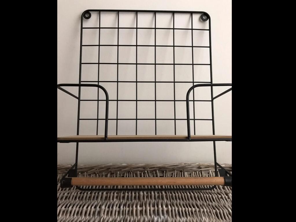 Wandrek organizer metaal zwart 40 x 30 x 13 cm diep, Ophalen of Verzenden