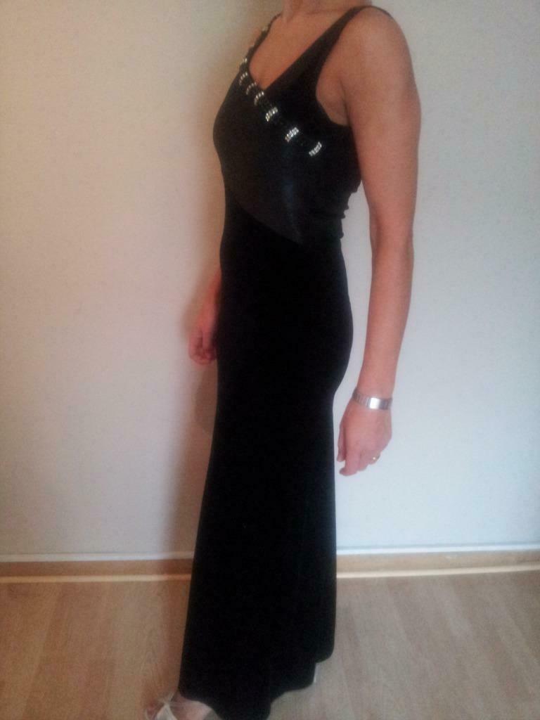 Robe de soirée - Noire /// Avondjurk & Feestkledij Zwaart, Porté, Taille 36 (S), Noir, Sous le genou