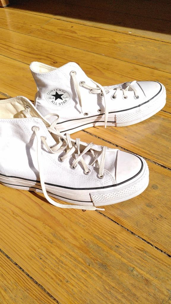 witte stoffen Converse All Stars, Ophalen, Wit, Zo goed als nieuw, Sneakers