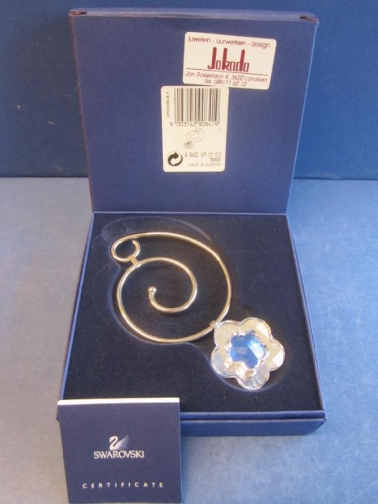 Swarovski Blauwe bloem hanger, Enlèvement ou Envoi, Neuf, Figurine