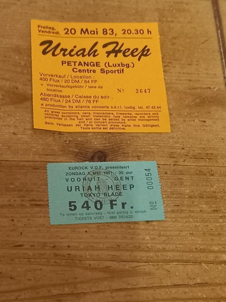 2 Tickets van Uriah Heep, Eén persoon, Mei, Hard Rock of Metal