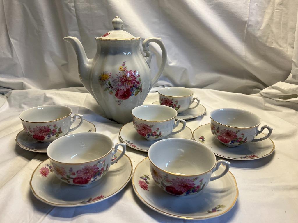 Service à thé en porcelaine ancienne Cmielow – Pologne, Service complet, Enlèvement ou Envoi, Cmielow, Comme neuf