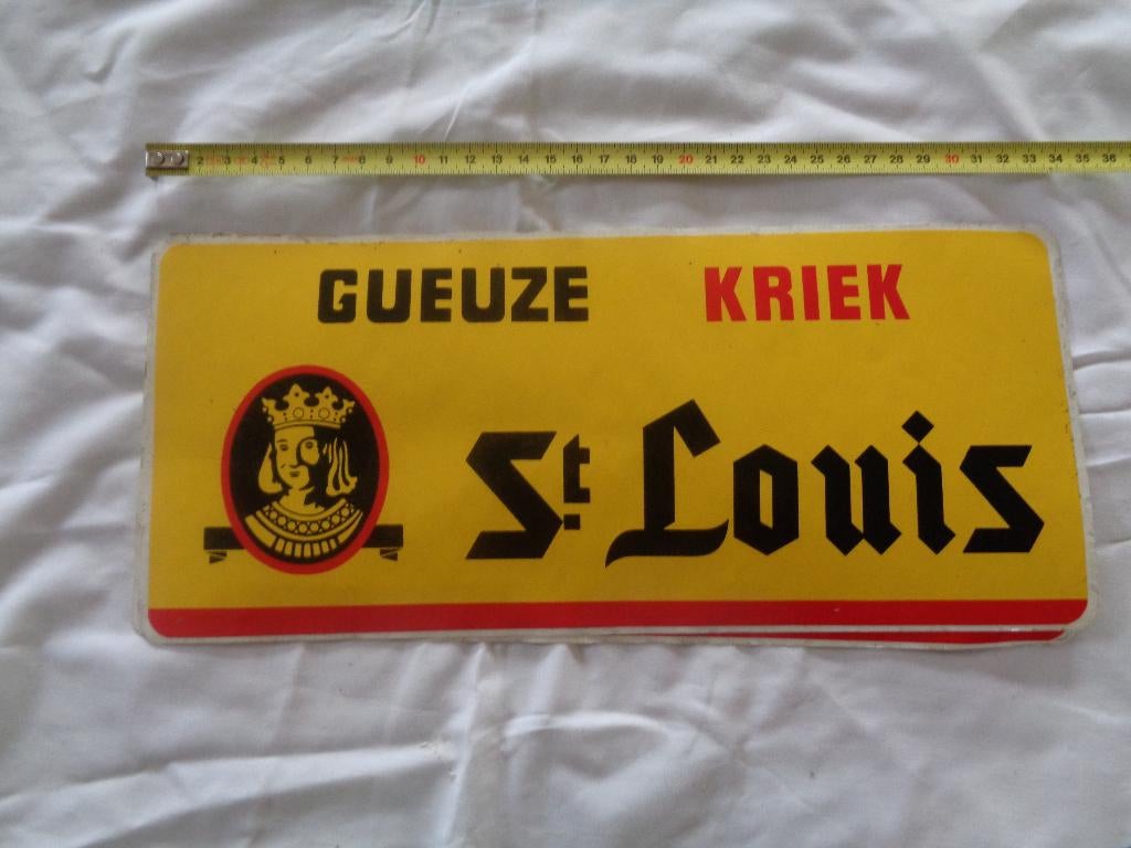 Biersticker van St. Louis, Verzamelen, Biermerken, Ophalen of Verzenden