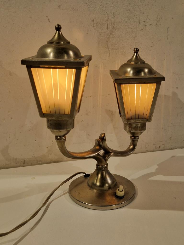 Metawa Holland Tafellamp , uit Glas en koper , design, Ophalen of Verzenden