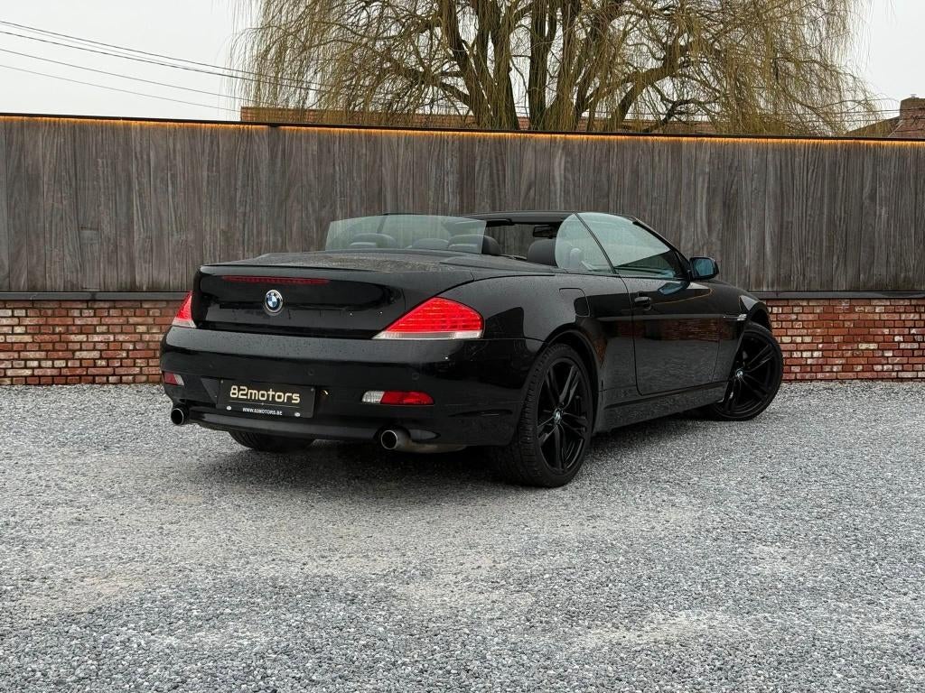 bmw 630i/cabriolet/leder/manueel/ohb/carplay/zetelverwarming, Auto's, BMW, 4 zetels, Achterwielaandrijving, Zwart, Cabriolet