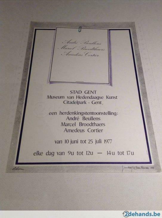 Beullens Broodthaers Cortier poster MHK gent 1977