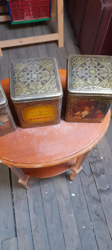 Metalen dozen voor snoepgoed van Demaret, Ophalen, Gebruikt, Koek(jes)