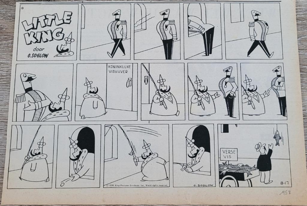 Oud stripknipsel: Little King (jaren '50), Verzamelen, Tijdschriften, Kranten en Knipsels, Ophalen of Verzenden, 1940 tot 1960