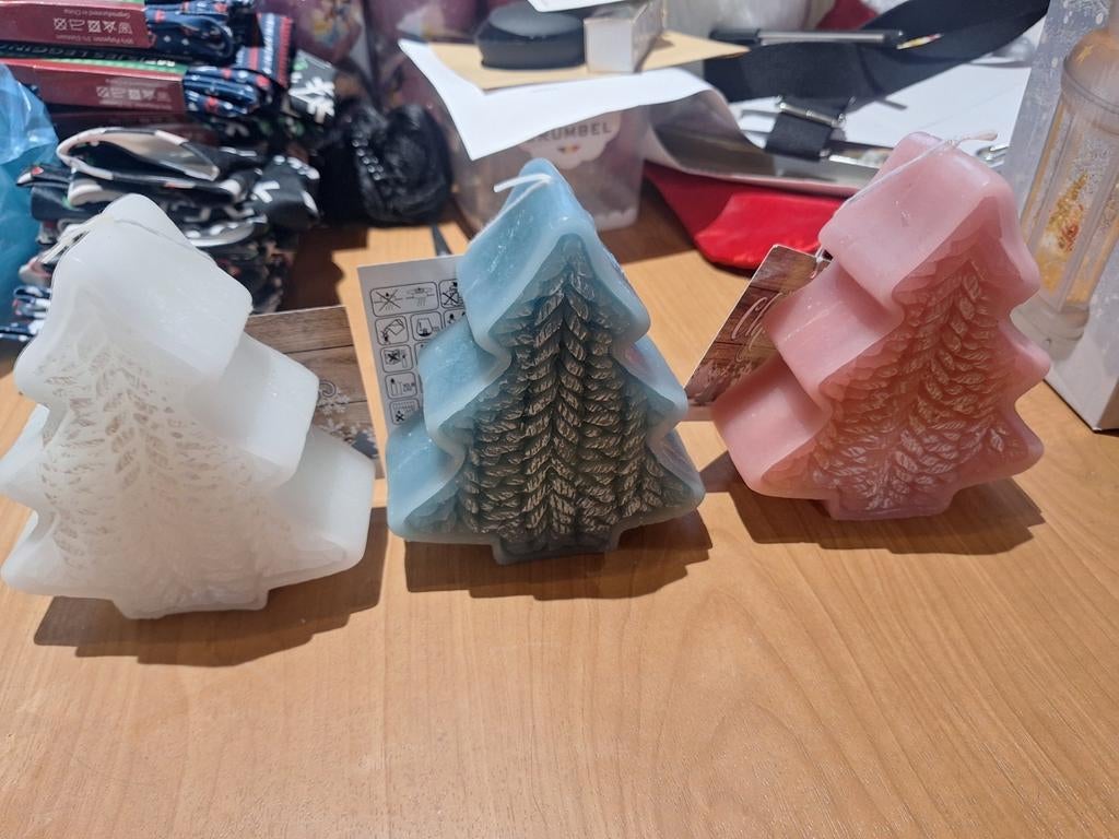 Set van 3 kerstboomkaarsen, Ophalen of Verzenden, Nieuw