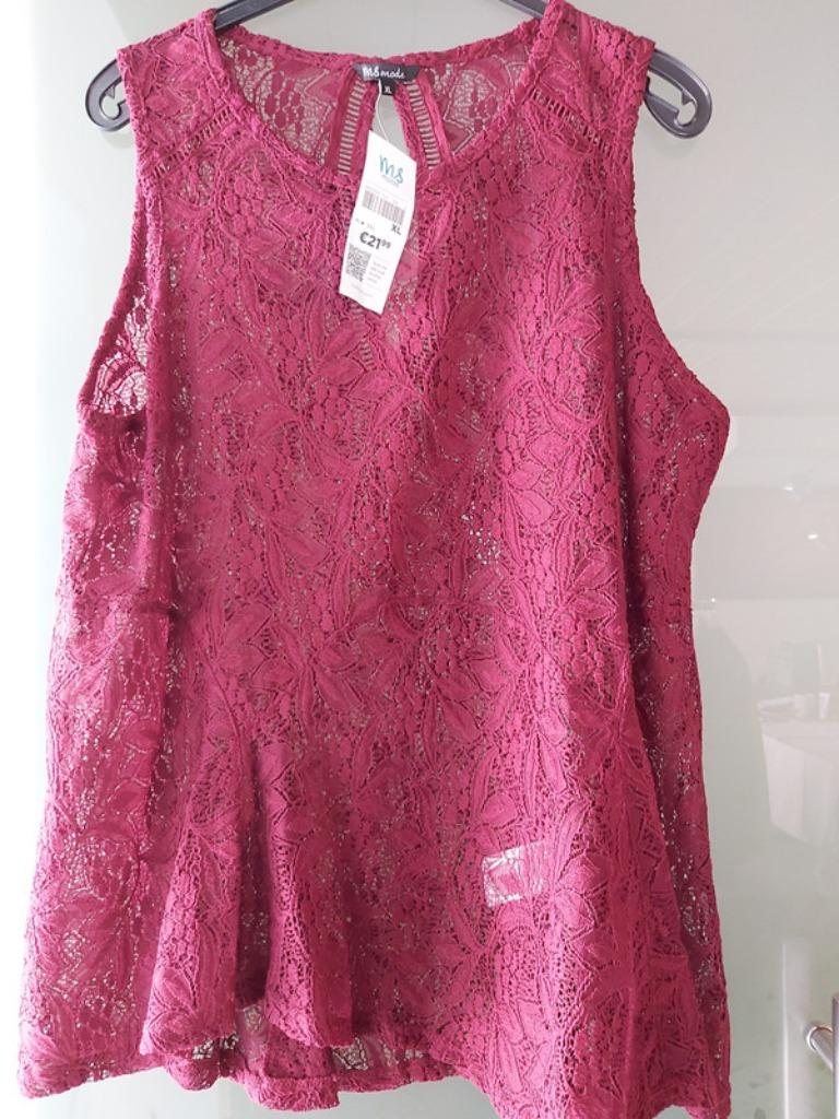 Kanten Topje MS Mode Maat XL NIEUW, Verzenden, Maat 46/48 (XL) of groter, Nieuw, Zonder mouw