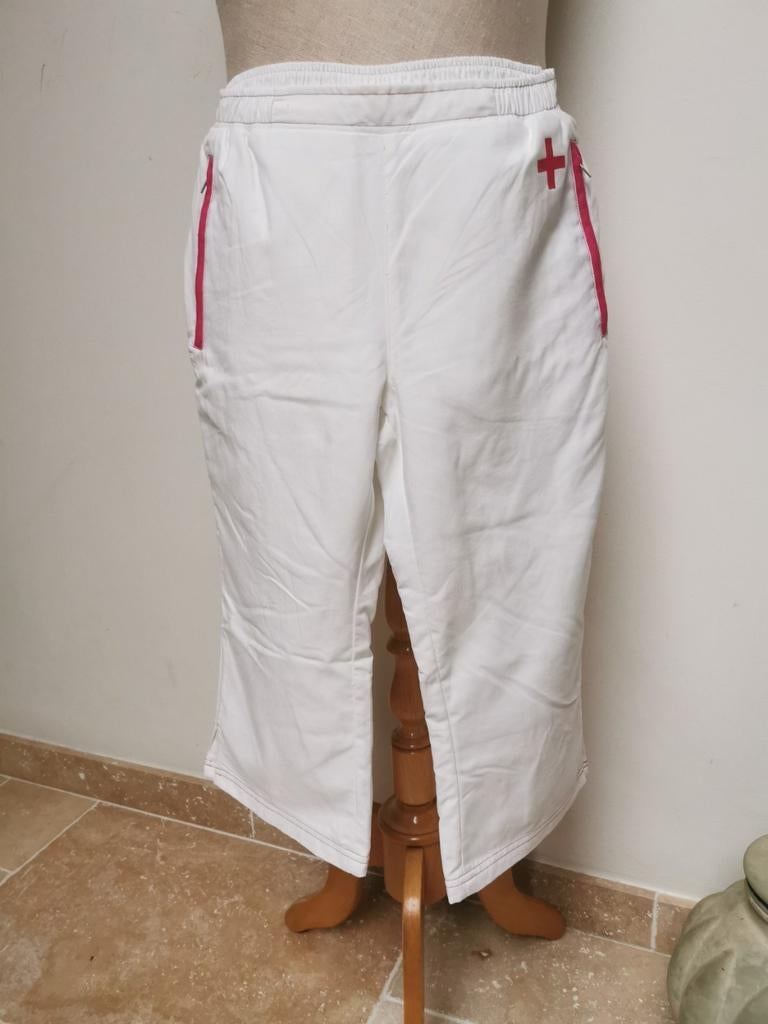 Mooie witte 3/4 sport broek van Le Coq Sportif,, Ophalen of Verzenden, Nieuw, Maat 36 (S)