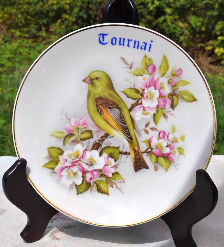 assiette porcelaine decor d'oiseau, Antiquités & Art, Antiquités | Assiettes décoratives & Carrelages, Enlèvement ou Envoi