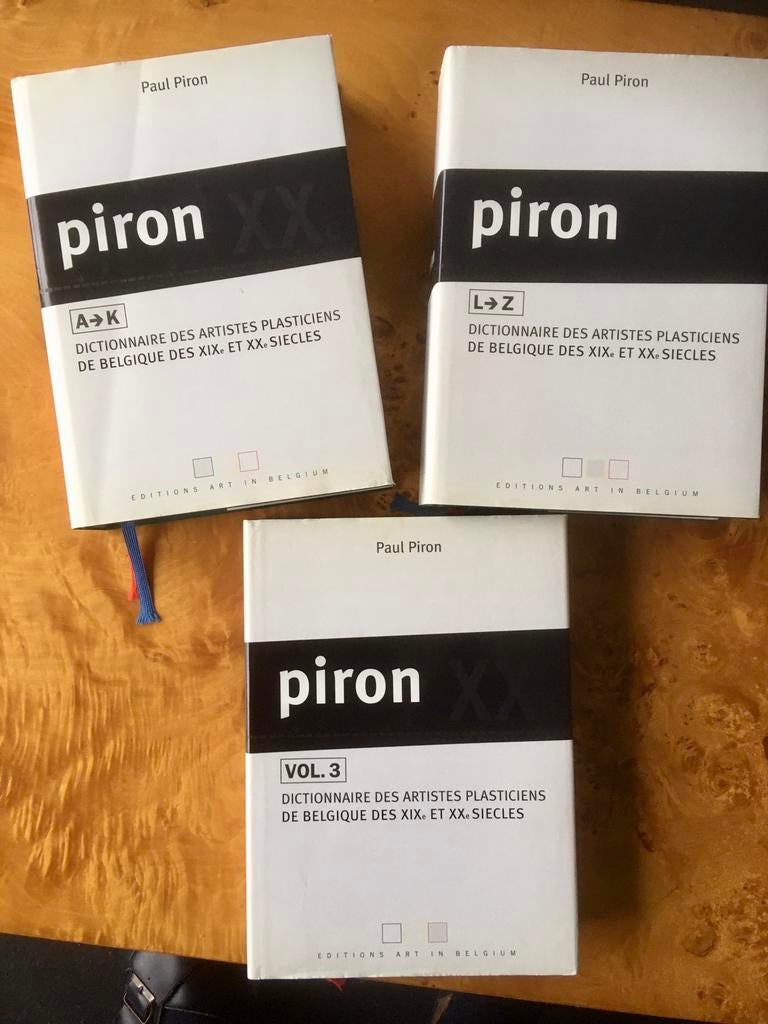Piron 3 dictionnaires artistes belges, Comme neuf