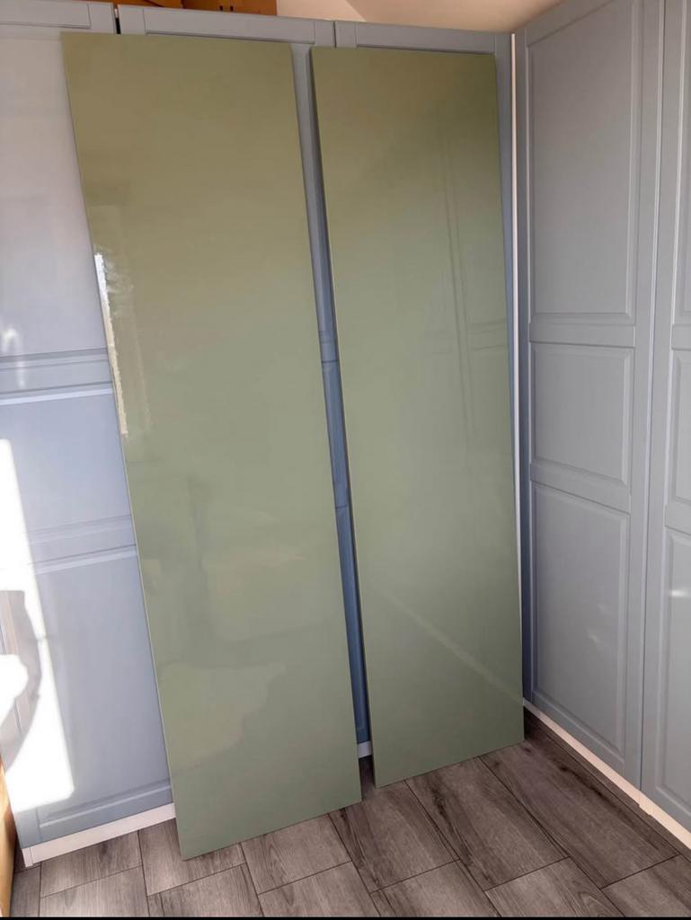 2x portes IKEA FARDAL PAX VERT SAUGE GREEN SAGE 50x195cm, Maison & Meubles, Accessoires pour la Maison | Paravents d'intérieur
