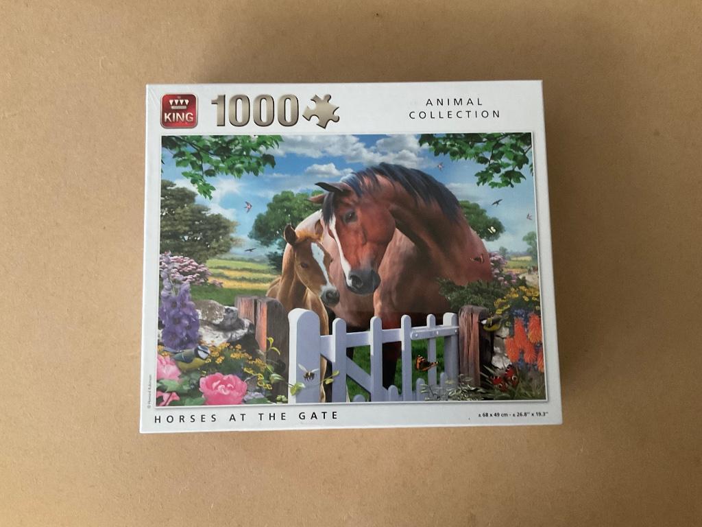 Puzzel paard met veulen, 1000 stukjes, Enlèvement ou Envoi, 500 à 1500 pièces, Neuf, Puzzle
