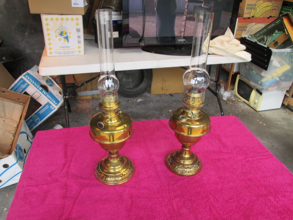 oude olie lampen, Ophalen, Koper