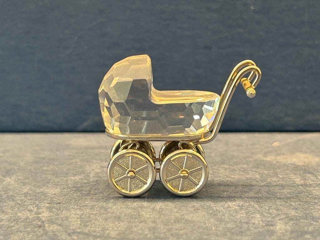 Swarovski Kinderwagen, Zilver Rhodium, Enlèvement ou Envoi, Neuf, Figurine