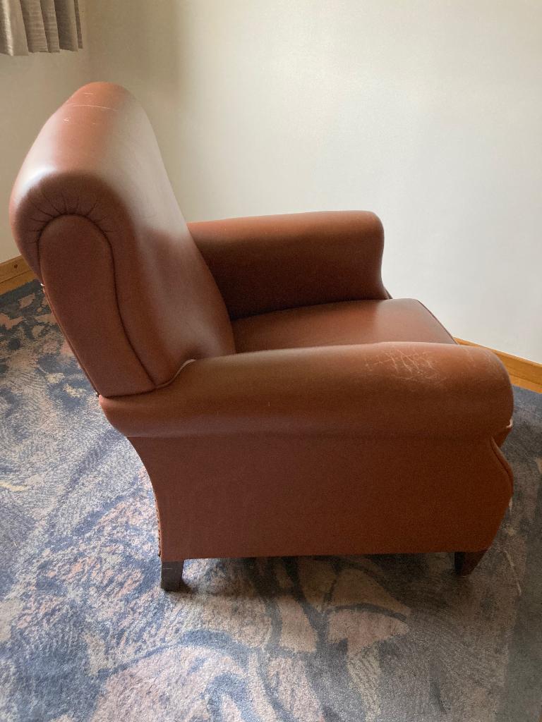 Zetel, Huis en Inrichting, Gebruikt, Eenpersoons, Minder dan 75 cm, Leer