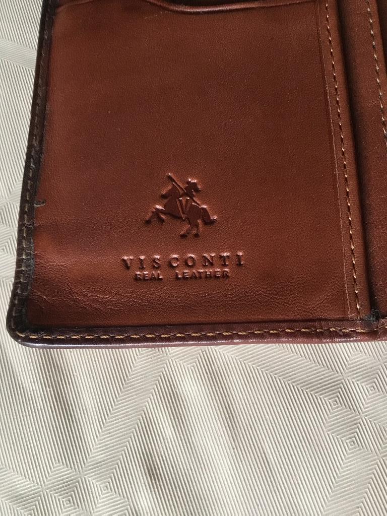 Lederen portefeuille kaarthouder Visconti leder, Handtassen en Accessoires, Portemonnees, Ophalen of Verzenden, Leder