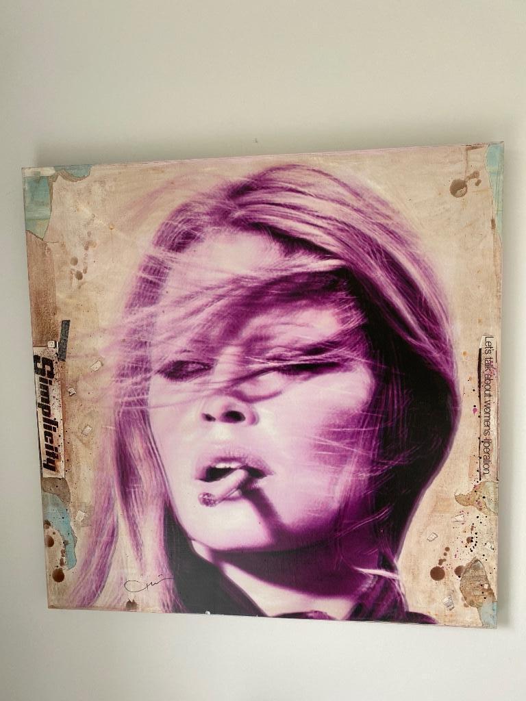 Canvas Jorg Doring seriegrafie Brigitte Bardot, Boeken, Ophalen, Zo goed als nieuw, Jorg Doring