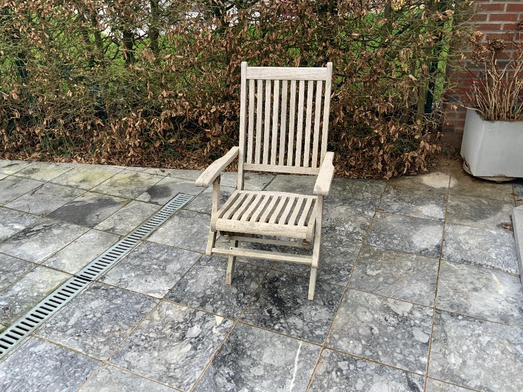 Chaises en teck d’exterieur, Tuin en Terras, Tuinstoelen, Ophalen, Gebruikt, Teakhout, Inklapbaar