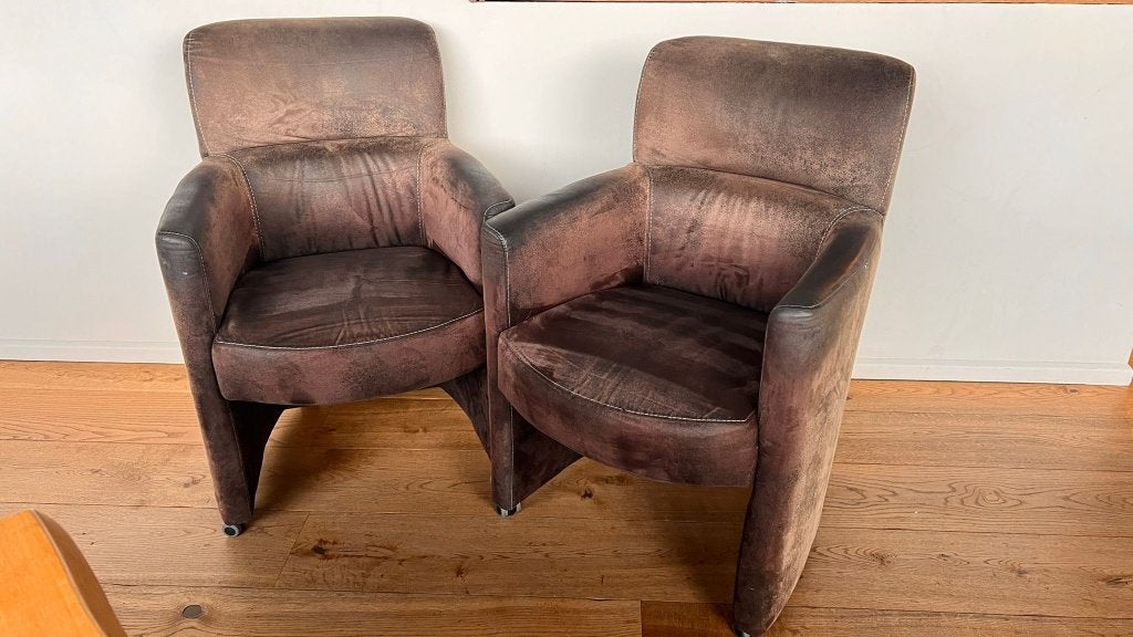 Lot van 12 comfortabele armstoelen, Maison & Meubles, Chaises, Comme neuf, Brun, Enlèvement, Cinq, Six Chaises ou plus