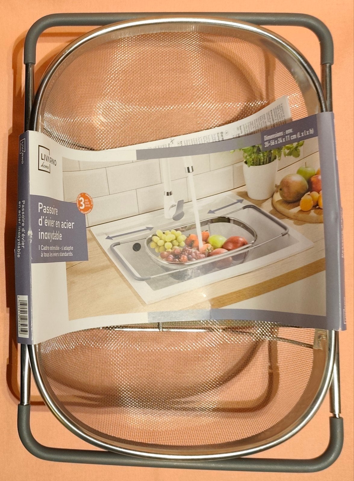 Roestvrijstalen gootsteenzeef, Ophalen