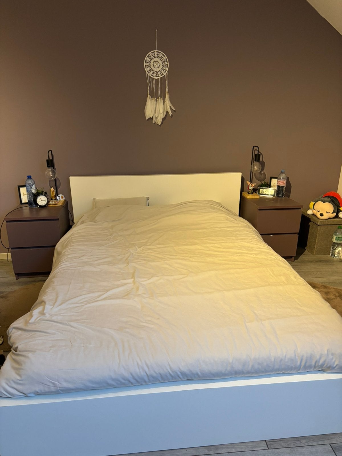 IKEA malm wit bed, Ophalen, Gebruikt, Tweepersoons