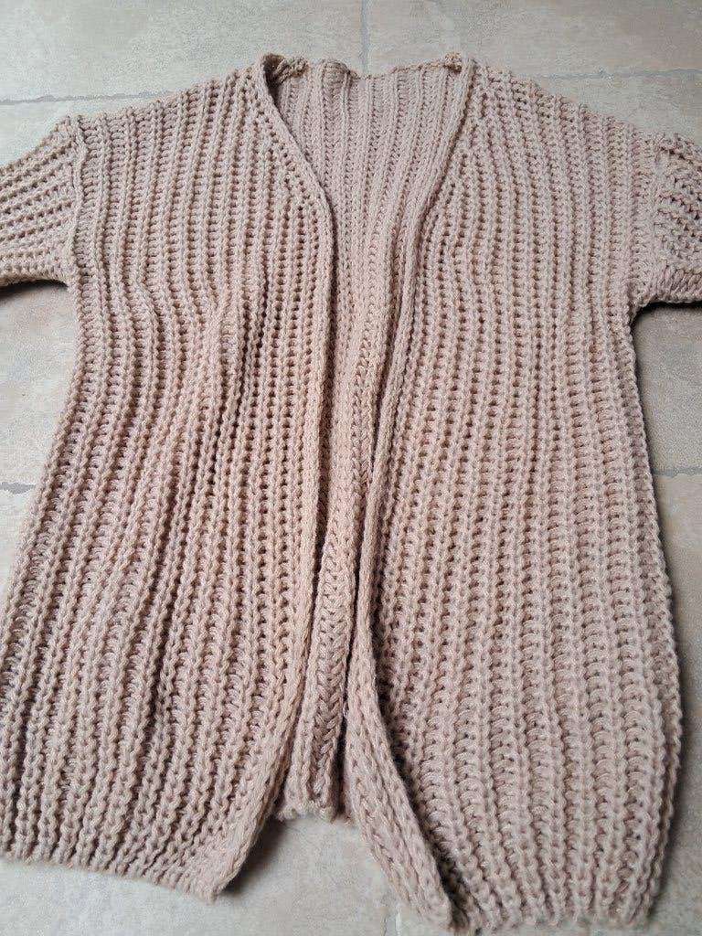 Warme cardigan mt Large (zie foto's), Kleding | Dames, Bruin, Lola & Liza, Maat 42/44 (L), Ophalen of Verzenden