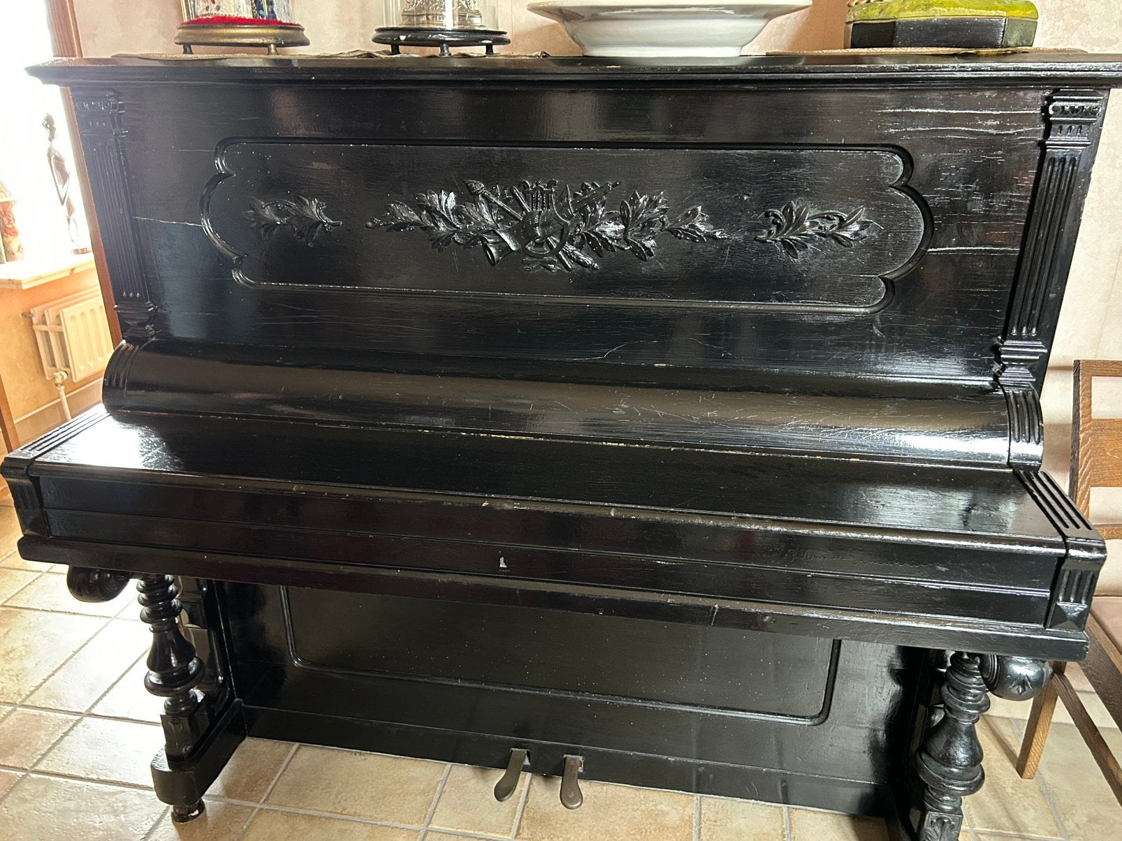 Piano Riesenburger, Musique & Instruments, Pianos, Enlèvement, Utilisé, Noir, Piano