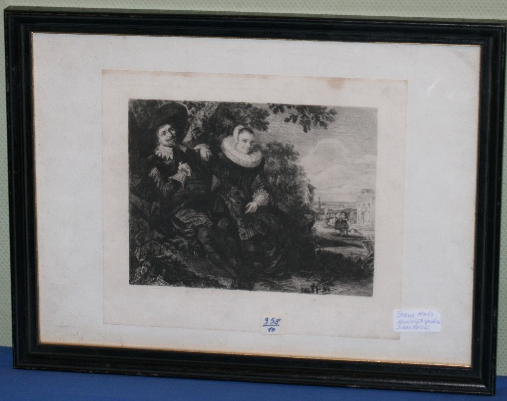 Johannes Arnoldus Boland - ETS Huwelijksportret Isaac Massa, Antiek en Kunst, Ophalen of Verzenden, Ets