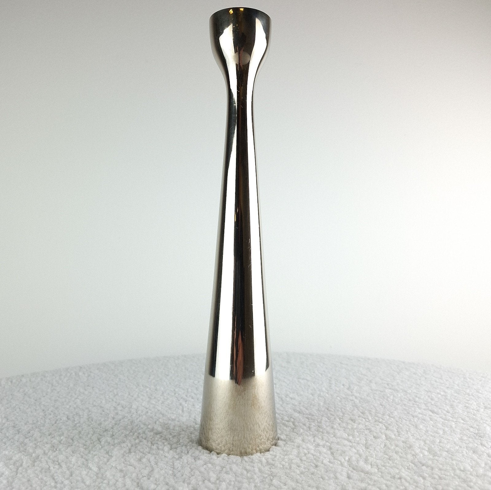 Vintage kandelaar chroom mid century modern design jaren 70, Huis en Inrichting, Ophalen of Verzenden, Kandelaar