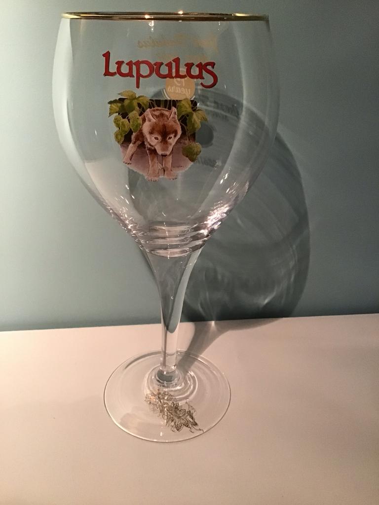Lupulus glas 3l, Verzamelen, Biermerken, Ophalen, Zo goed als nieuw