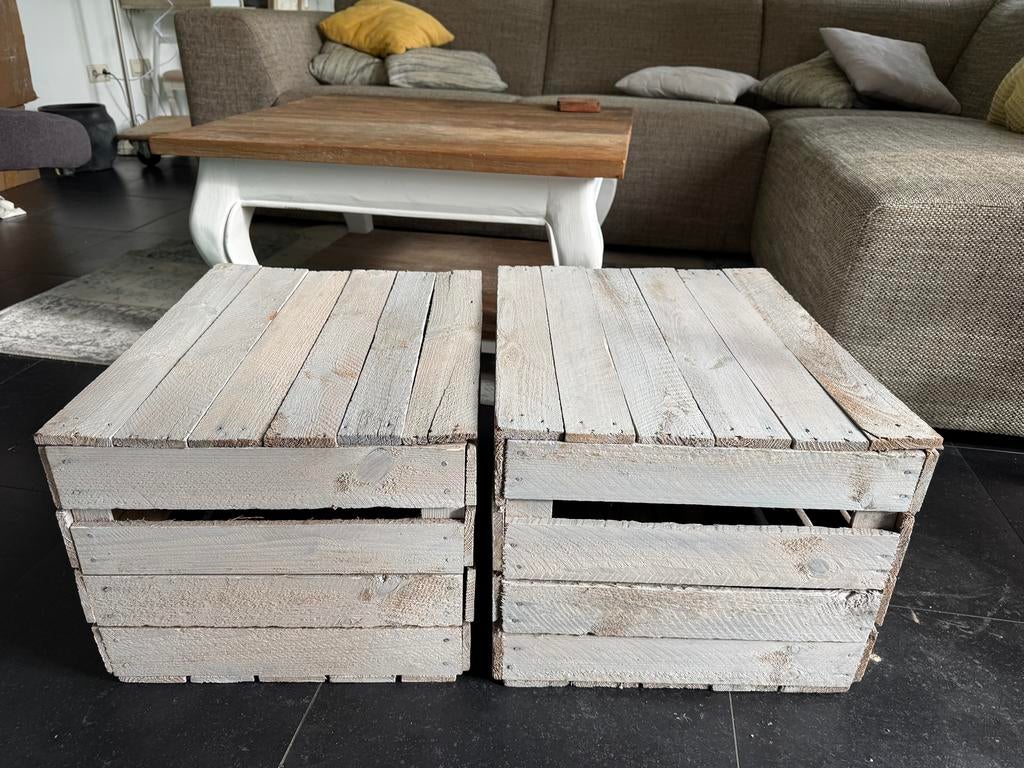 Twee kistjes, gebruikt als salontafel., Huis en Inrichting, Ophalen, Gebruikt, Hout