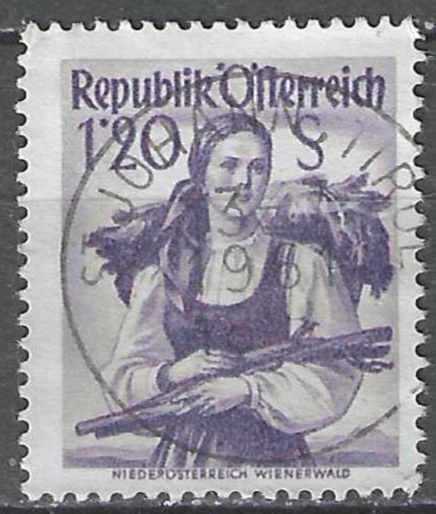 Oostenrijk 1948/1950 - Yvert 751 - Klederdrachten (ST), Verzenden, Gestempeld