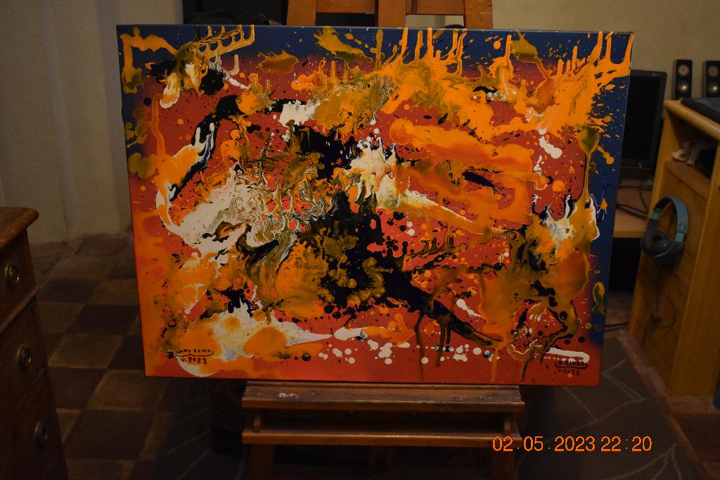 Abstracte schilderkunst serie nr (25), door joky kamo, Antiek en Kunst, Kunst | Schilderijen | Abstract, Ophalen