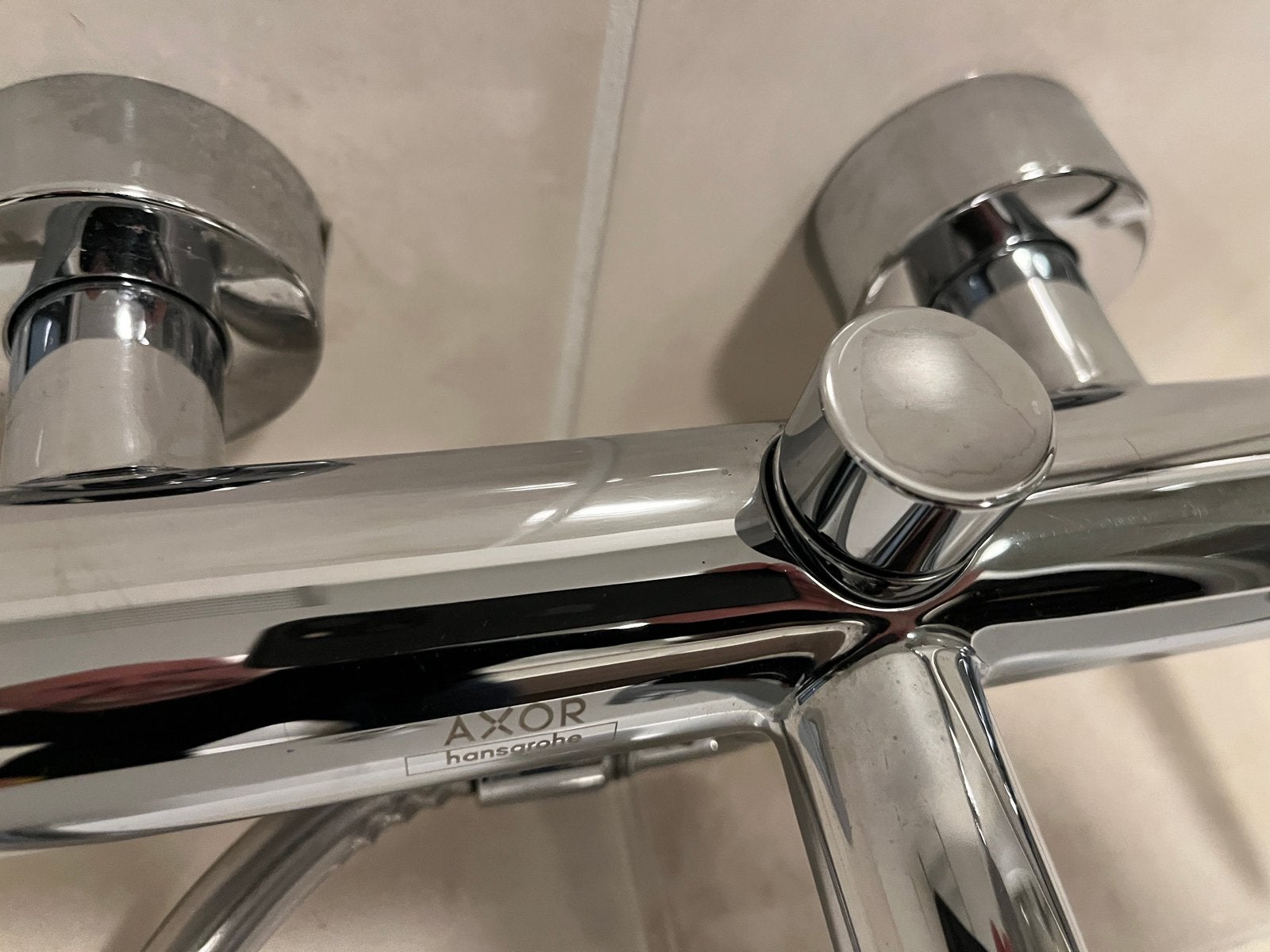 Originele Hansgrohe AXOR Starck badmengkraan met handdouche, Ophalen of Verzenden, Zo goed als nieuw, Chroom, Bad
