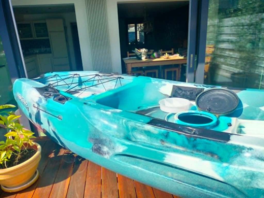 Kayak Moken10  oude generatie met accecoires, Watersport en Boten, Kajaks, Ophalen, Zo goed als nieuw, 1-persoons