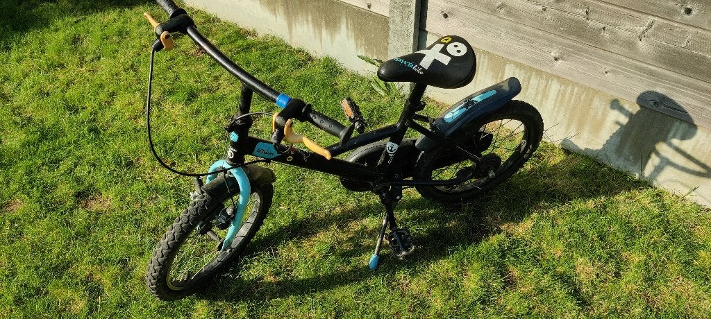 Stoere jongensfiets 16 inch, Ophalen, Gebruikt, Velgrem, Handrem