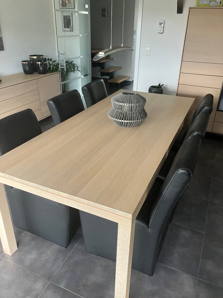 semi leder eetkamerstoelen, Ophalen, Kunststof, Gebruikt, Zwart