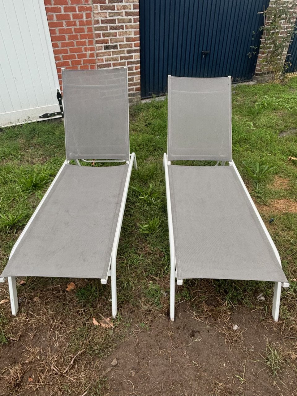 2 ligbedden Bristol, Jardin & Terrasse, Enlèvement, Utilisé, Aluminium