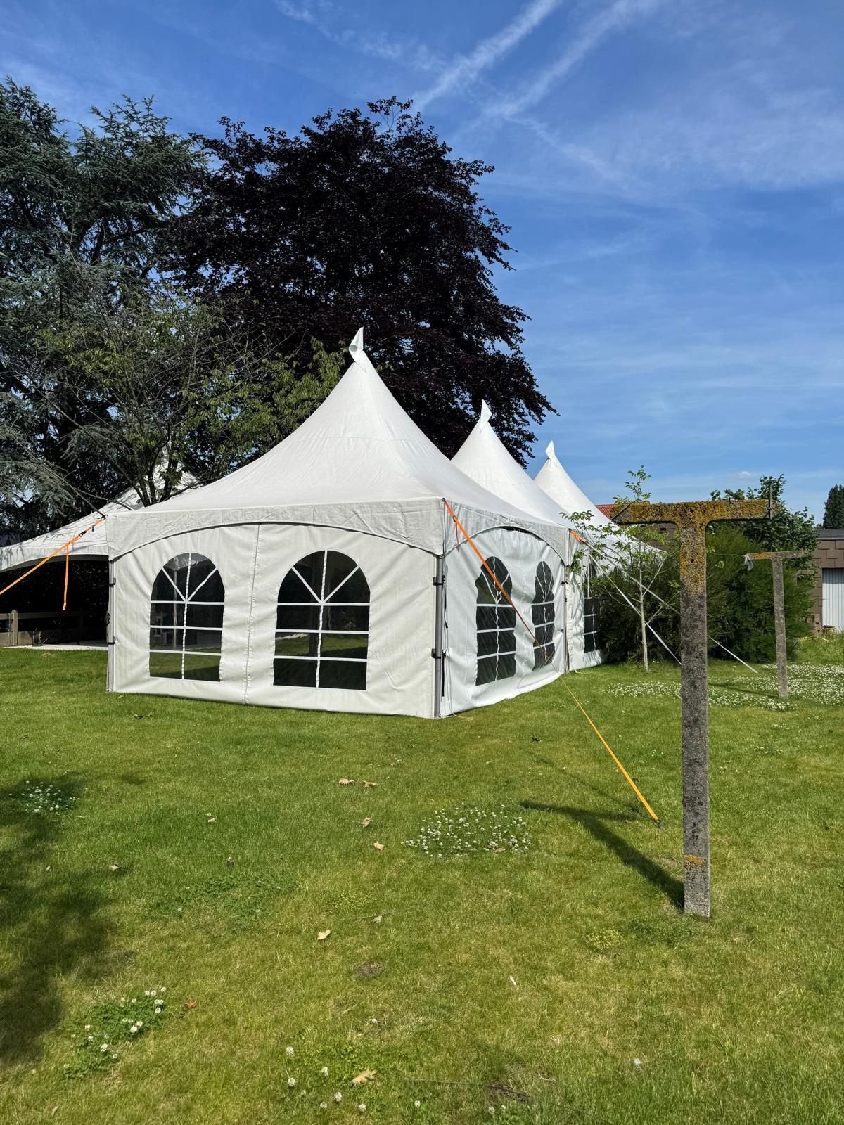 Feesttent 5x5 m professioneel materiaal, Tuin en Terras, Partytenten, Ophalen, Gebruikt, 2 meter of meer, Pagodetent