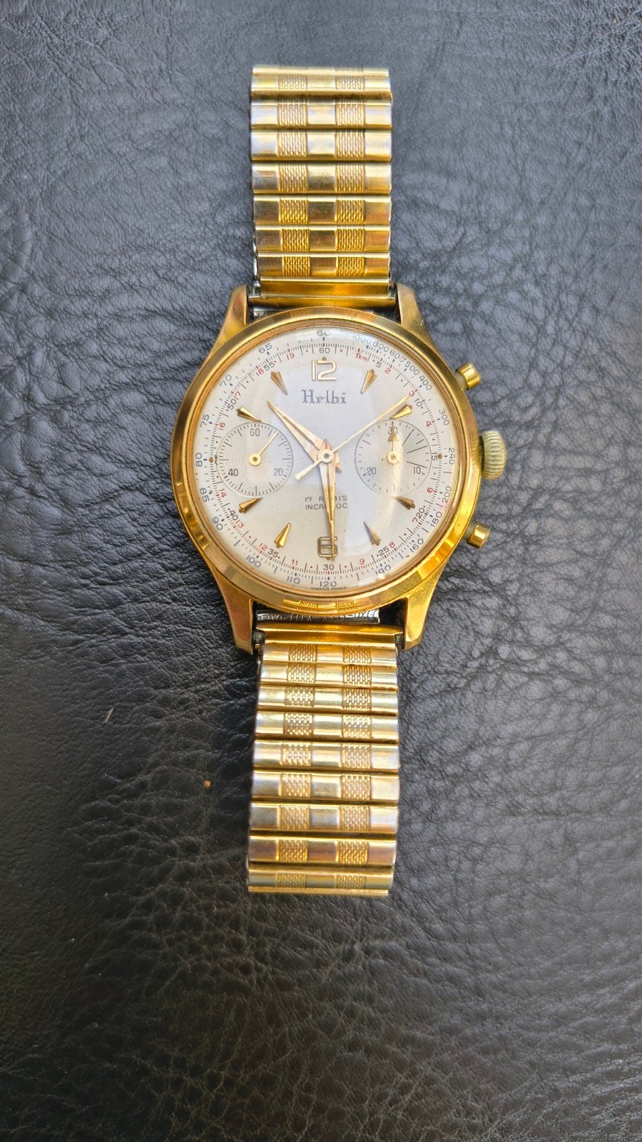 Chronographe homme plaqué or Helbi, Enlèvement