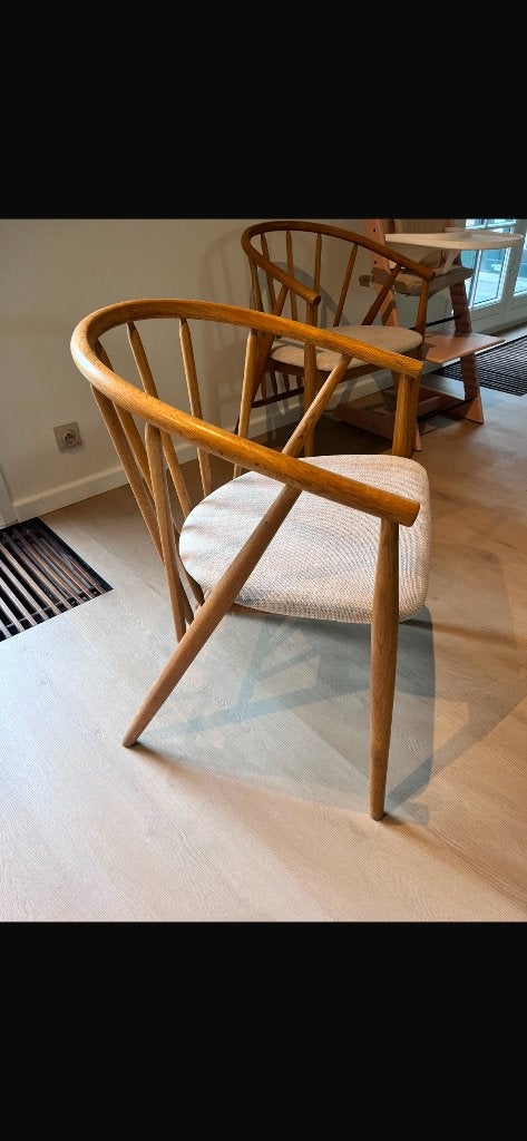 4 eetkamerstoelen, Huis en Inrichting, Ophalen, Wit, Zo goed als nieuw, Vier