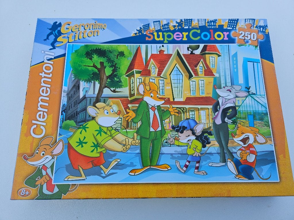 Puzzel Clementoni 250 stukjes Geronimo Stilton, Ophalen of Verzenden, Meer dan 50 stukjes, Gebruikt